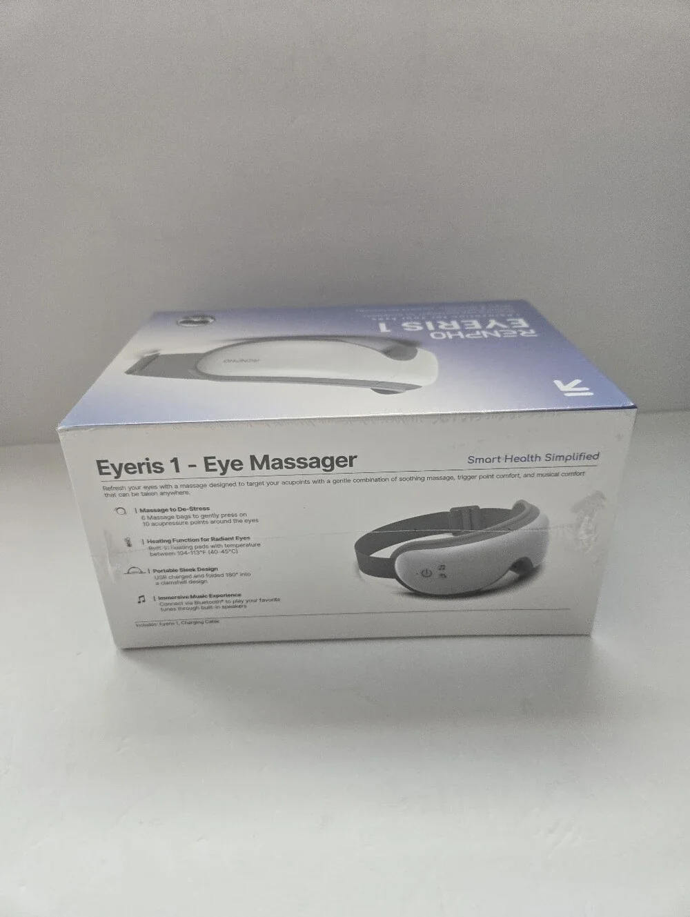 Renpho Eye Massage Gray Wearable Glasses for Eye Therapy
